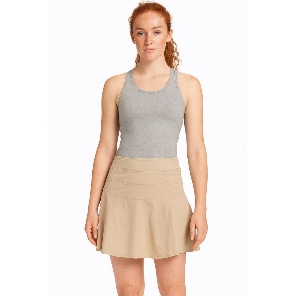 Athleta Beige Tan Skort Women’s Size 6 Athletic Skirt Shorts Built-In Liner